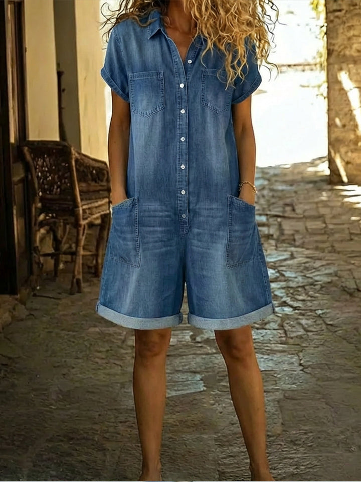 Amara | Denim Short Jumpsuit