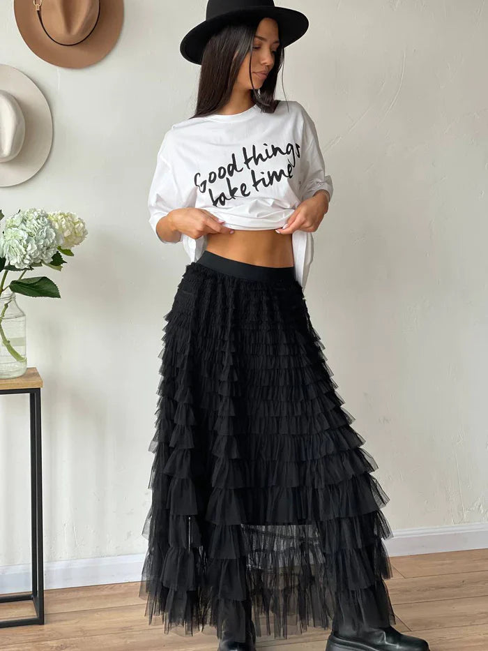 Velina | Layered Maxi Skirt