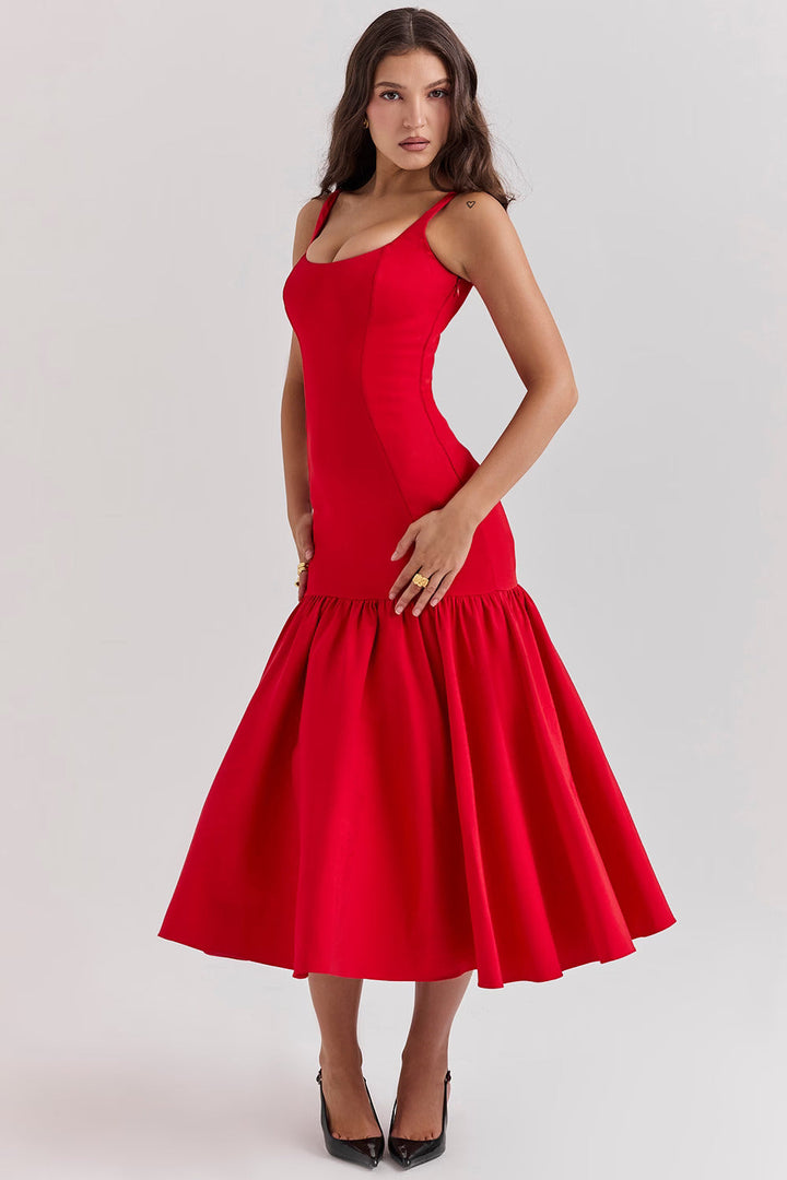 Danielle | Square Neck Midi Dress