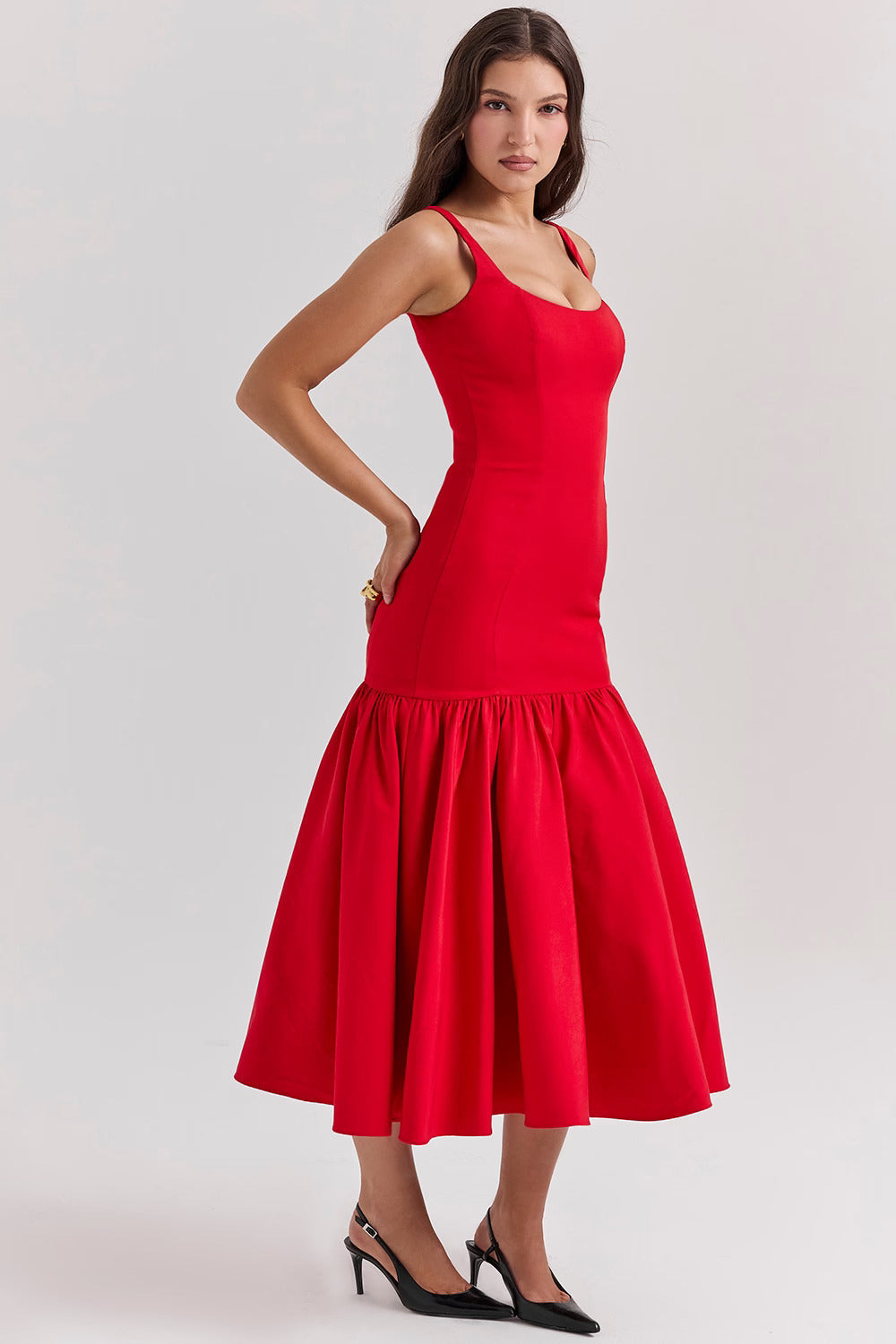 Danielle | Square Neck Midi Dress