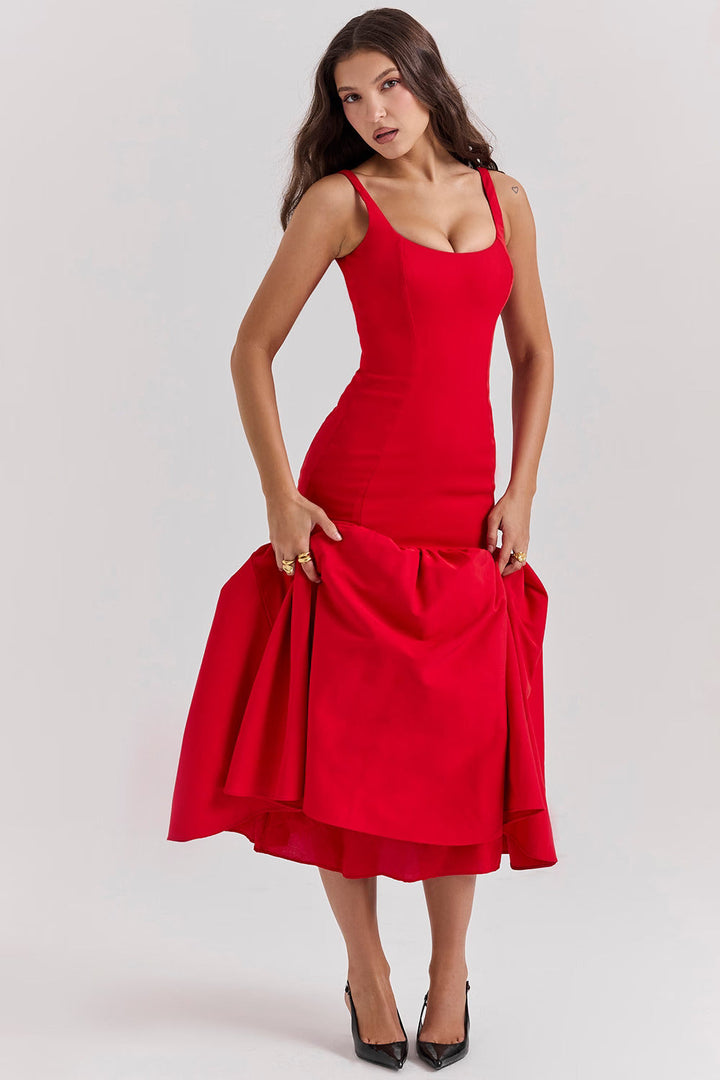 Danielle | Square Neck Midi Dress