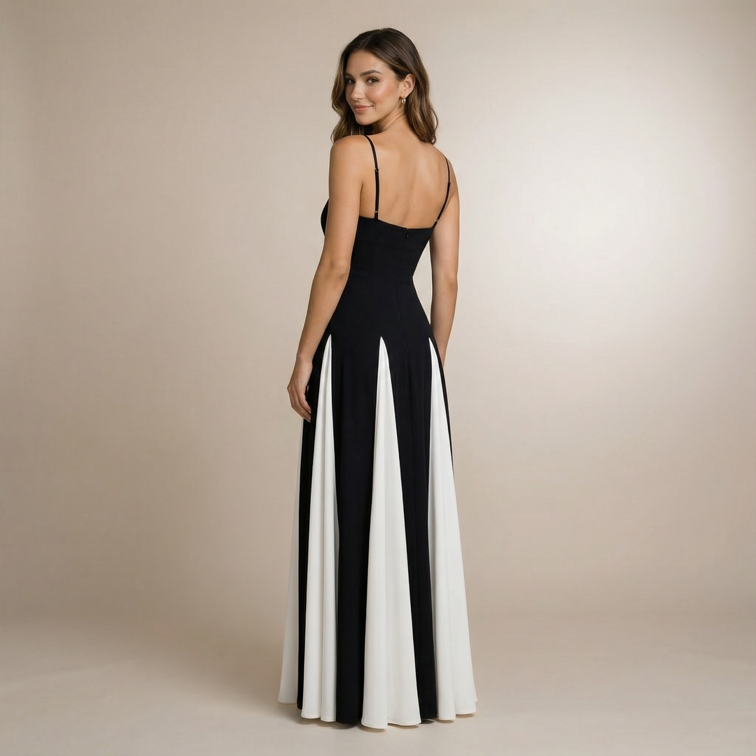 Lya | Colorblock Pleated Maxi Dress