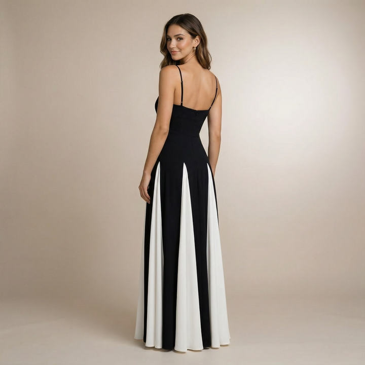 Lya | Colorblock Pleated Maxi Dress
