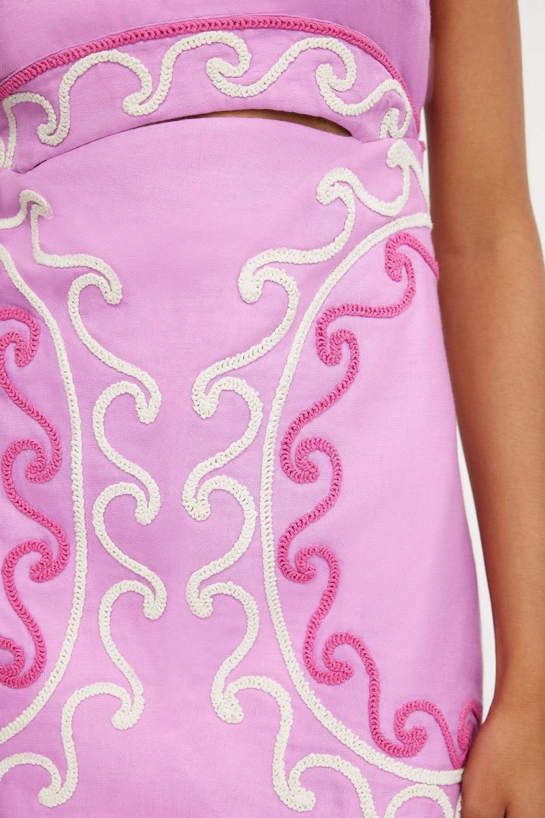 Lana | Embroidered Cut-Out Mini Dress