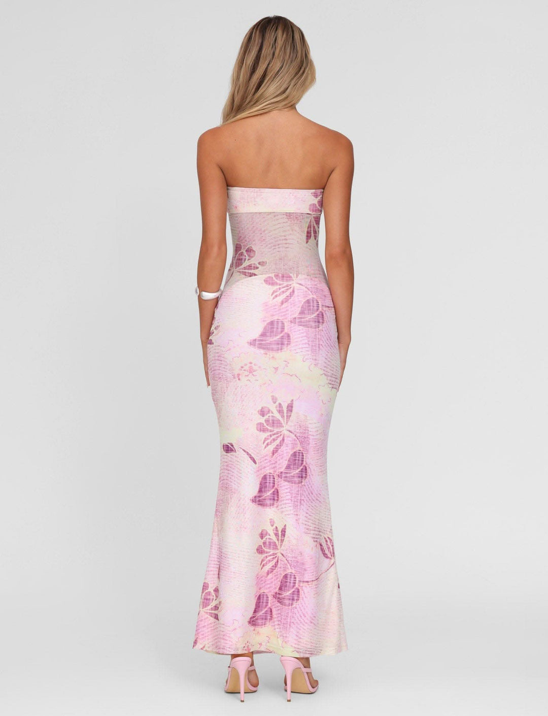 Zarela | Strapless Floral Maxi Dress