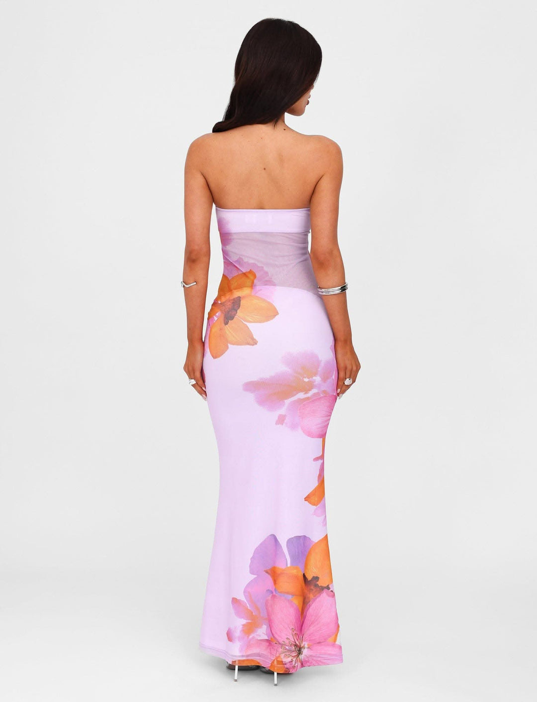Zarela | Strapless Floral Maxi Dress