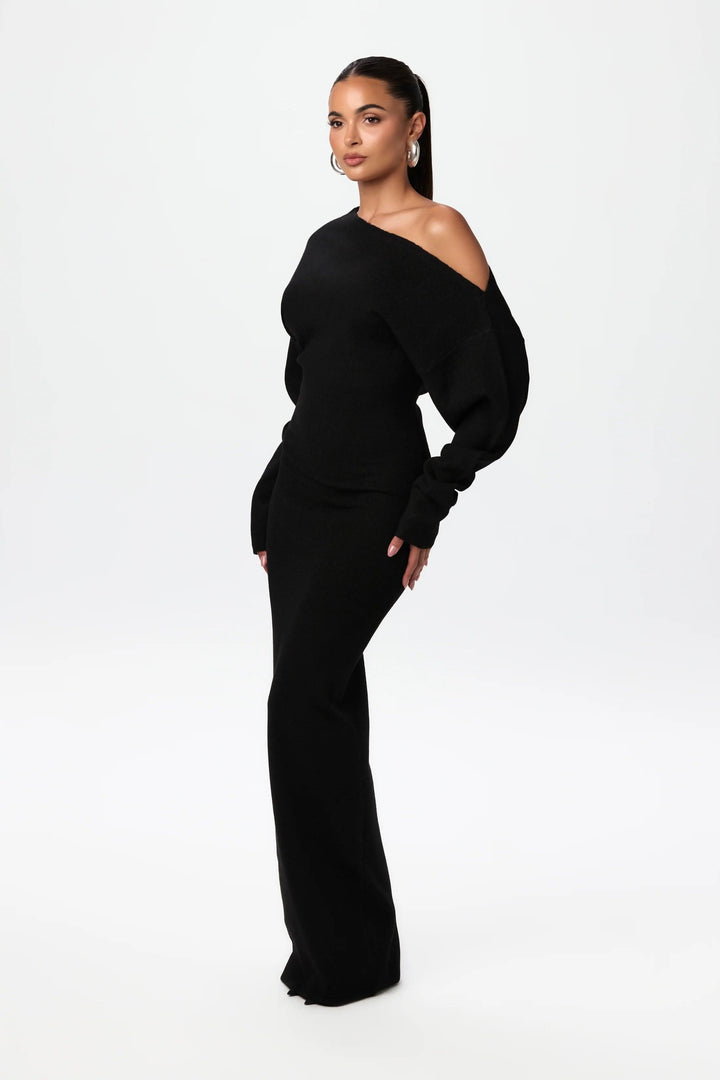 Noéva | Off-Shoulder Knit Maxi Dress
