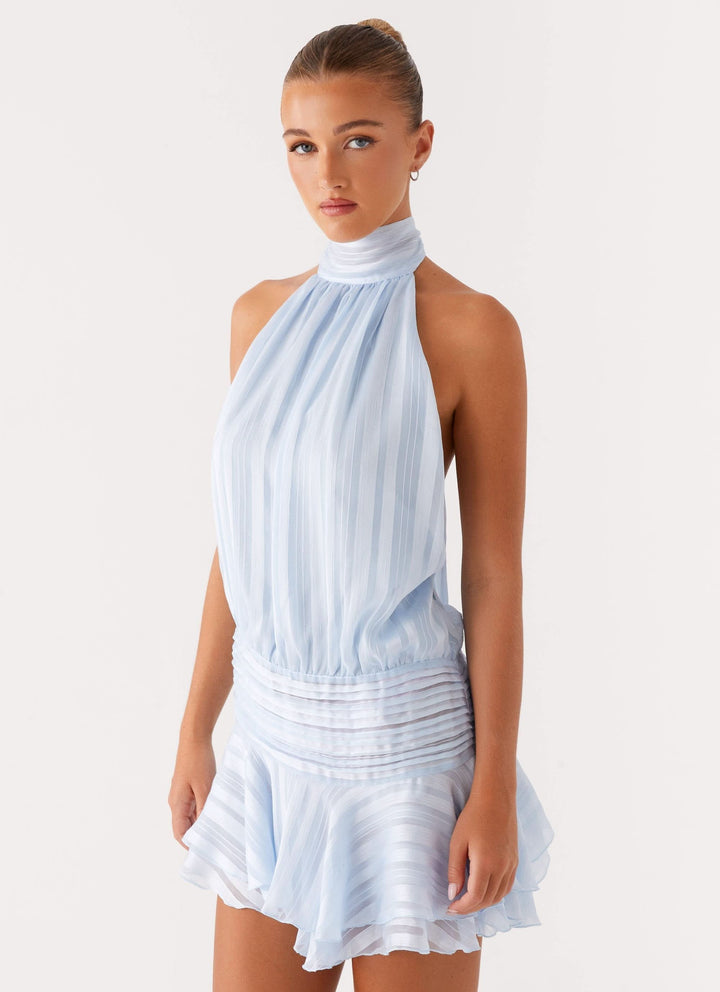 Lara | Pleated Halter Mini Dress
