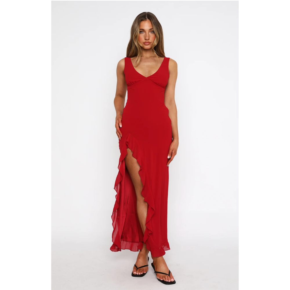 Gabriella | Ruffled Chiffon Maxi Dress