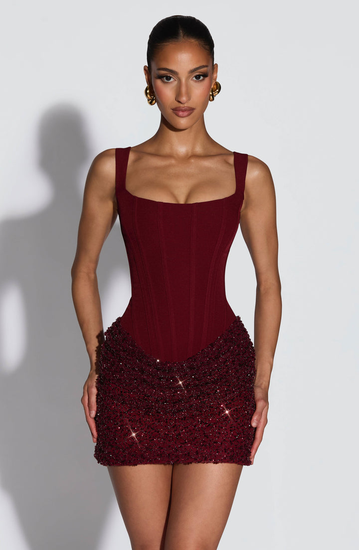 Cirala | Embellished Tulle Mini Dress