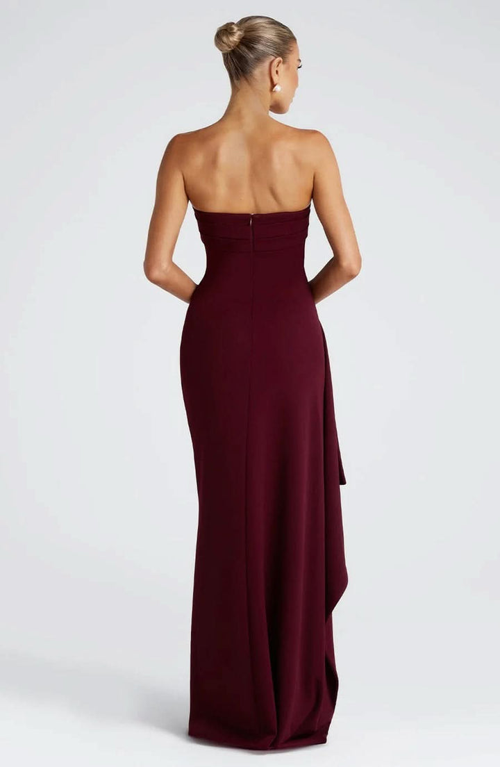 Virelle | Strapless Ruffle Maxi Dress