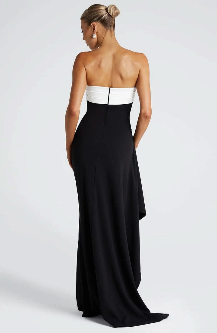 Virelle | Strapless Ruffle Maxi Dress