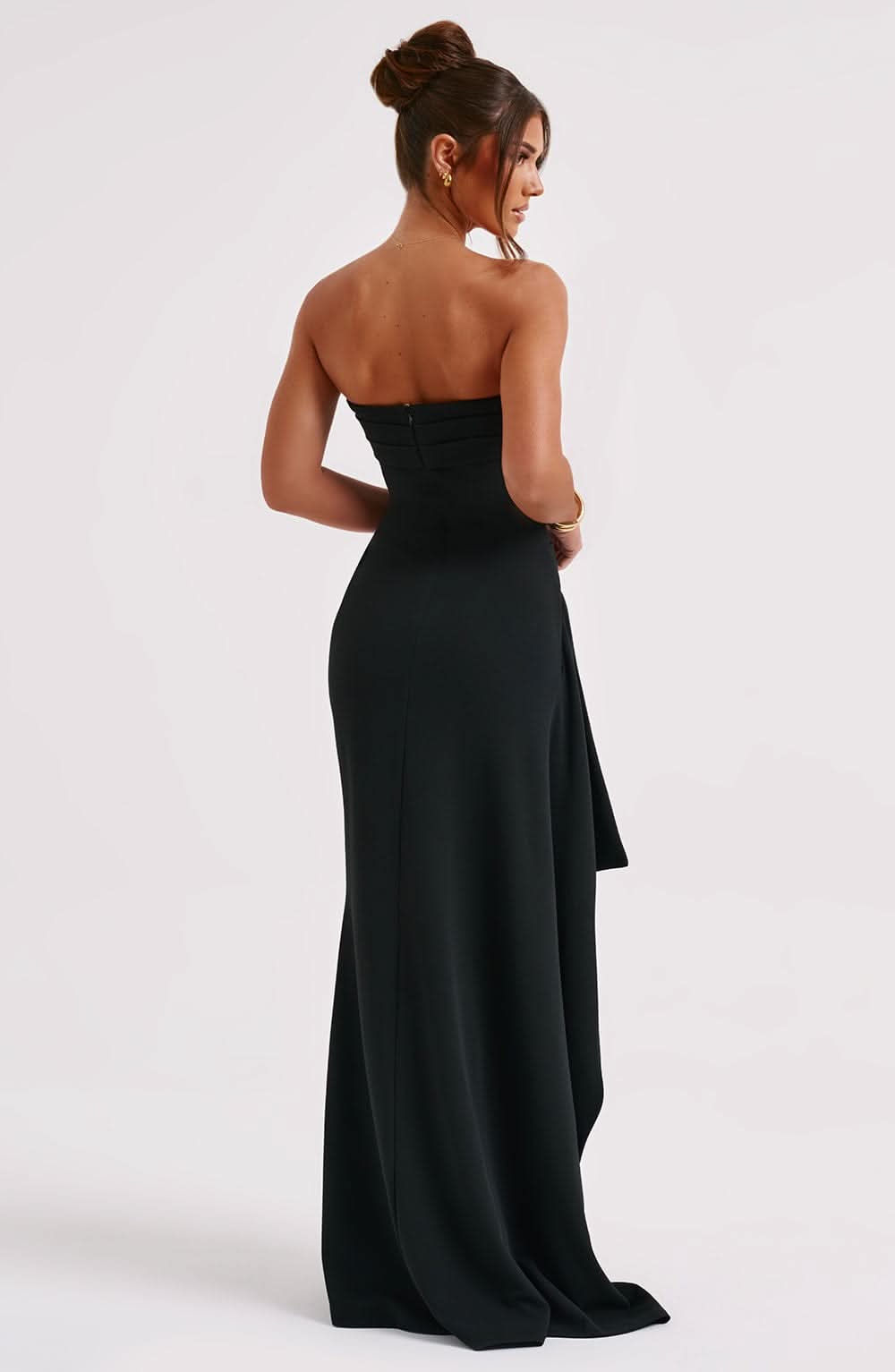 Virelle | Strapless Ruffle Maxi Dress