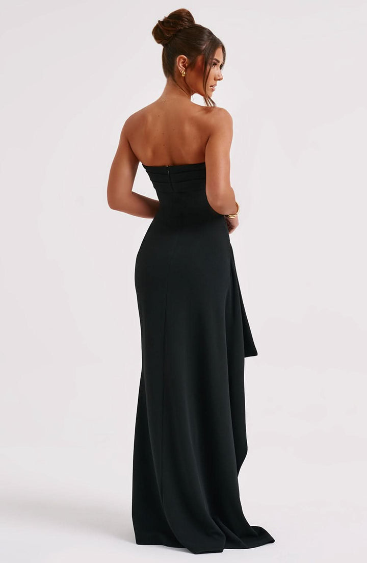 Virelle | Strapless Ruffle Maxi Dress