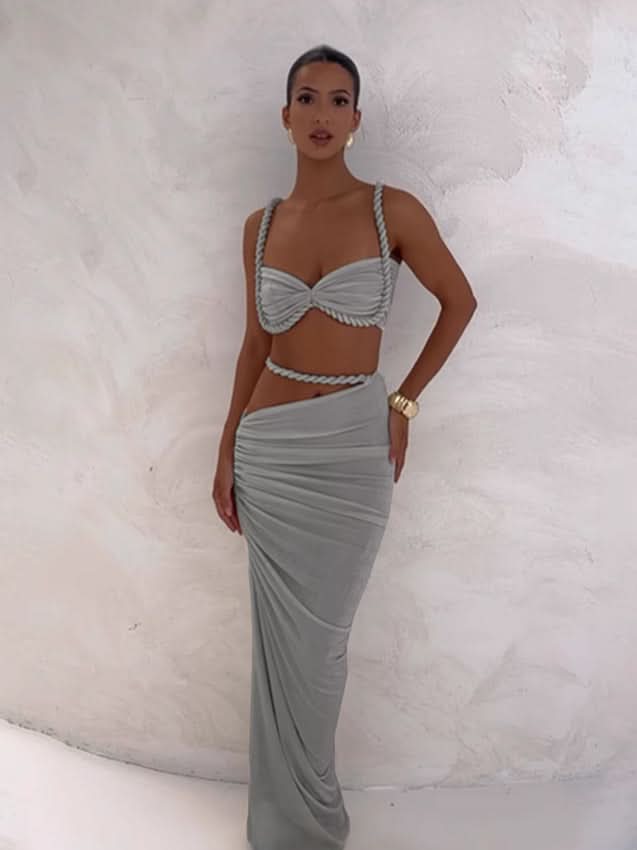 Relia | Draped Two-Piece Set