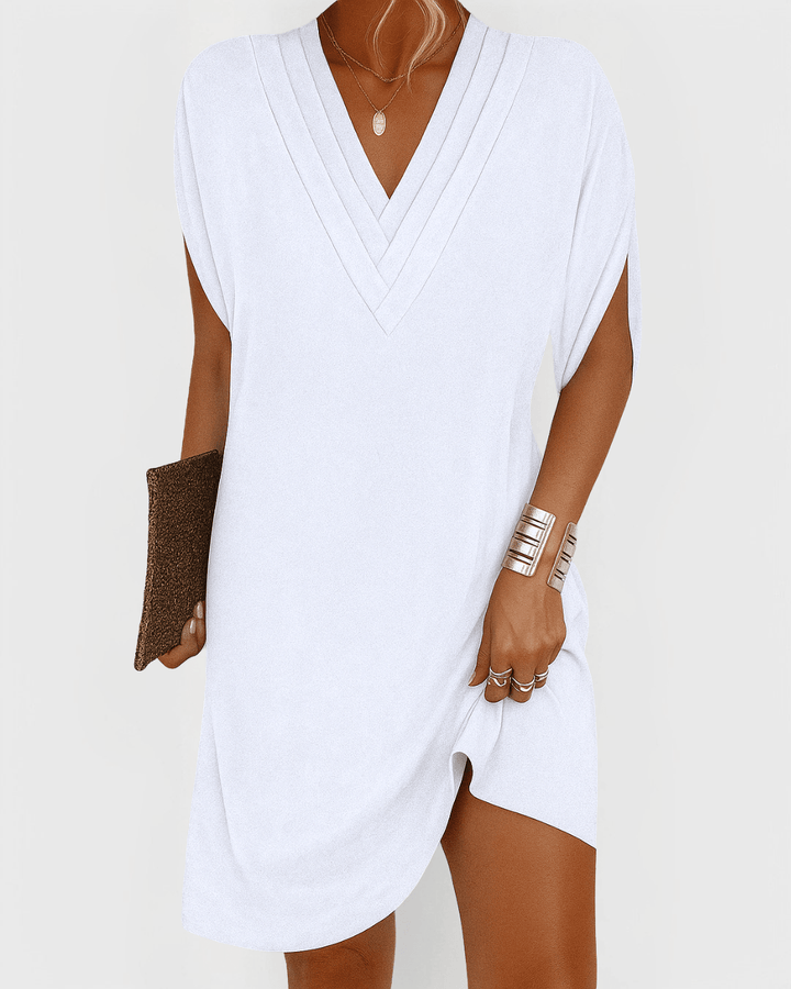 Liora | V Neck Midi Dress