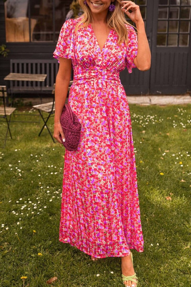 Auriane | V Neck Maxi Dress