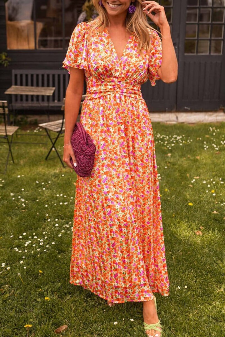 Auriane | V Neck Maxi Dress