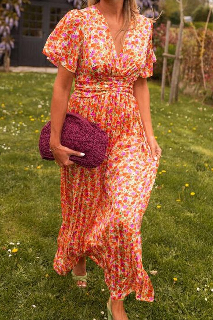 Auriane | V Neck Maxi Dress