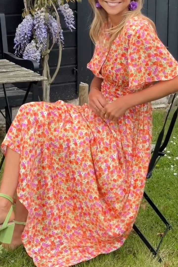 Auriane | V Neck Maxi Dress