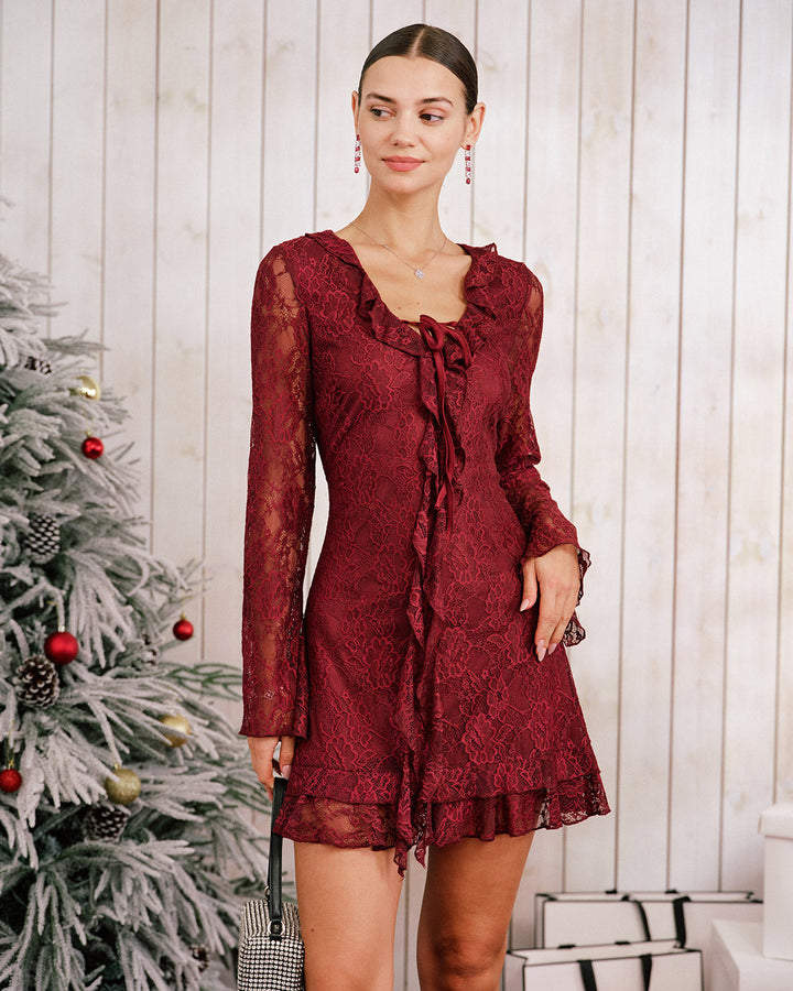 Joana | Floral Ruffle Mini Dress