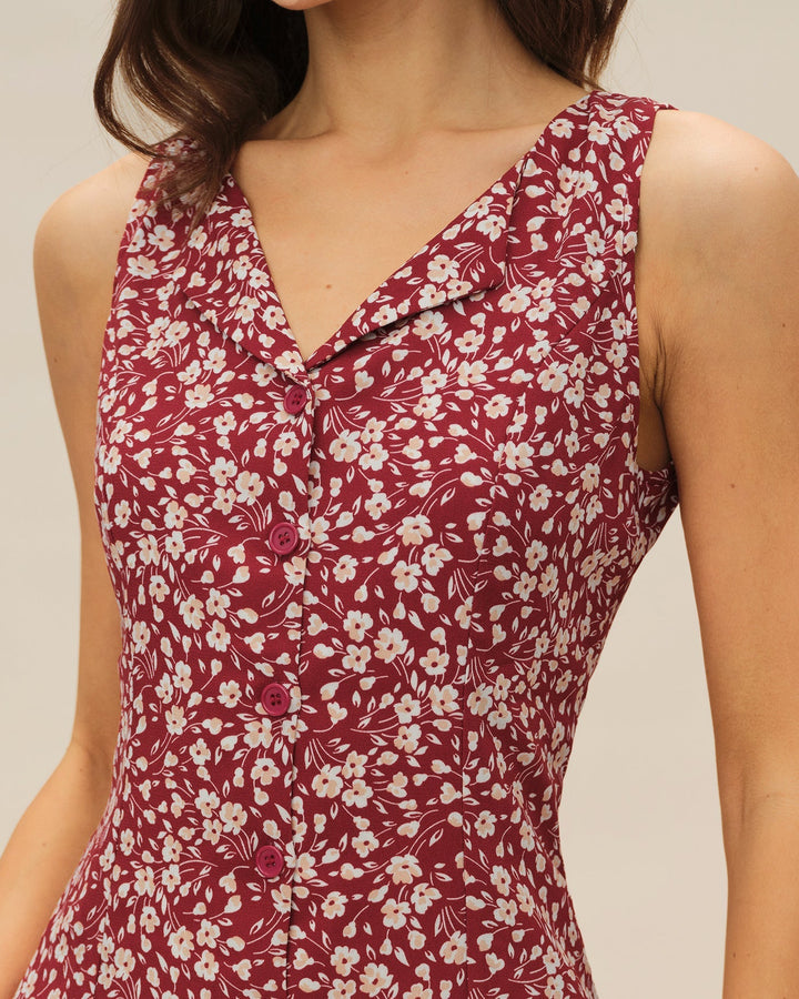 Clo | Floral V-Neck Mini Dress