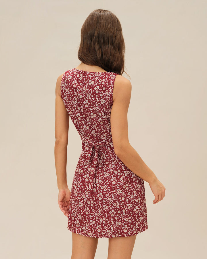 Clo | Floral V-Neck Mini Dress