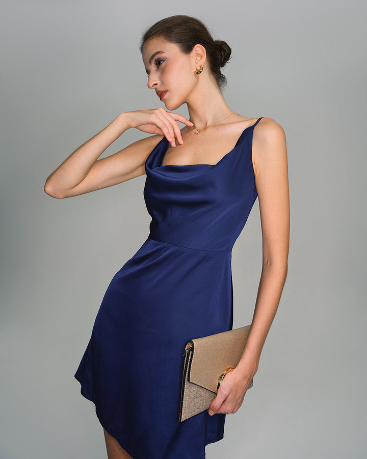 Anina | Cowl Neck Mini Dress