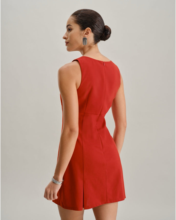 Alina | Square Neck A-Line Mini Dress